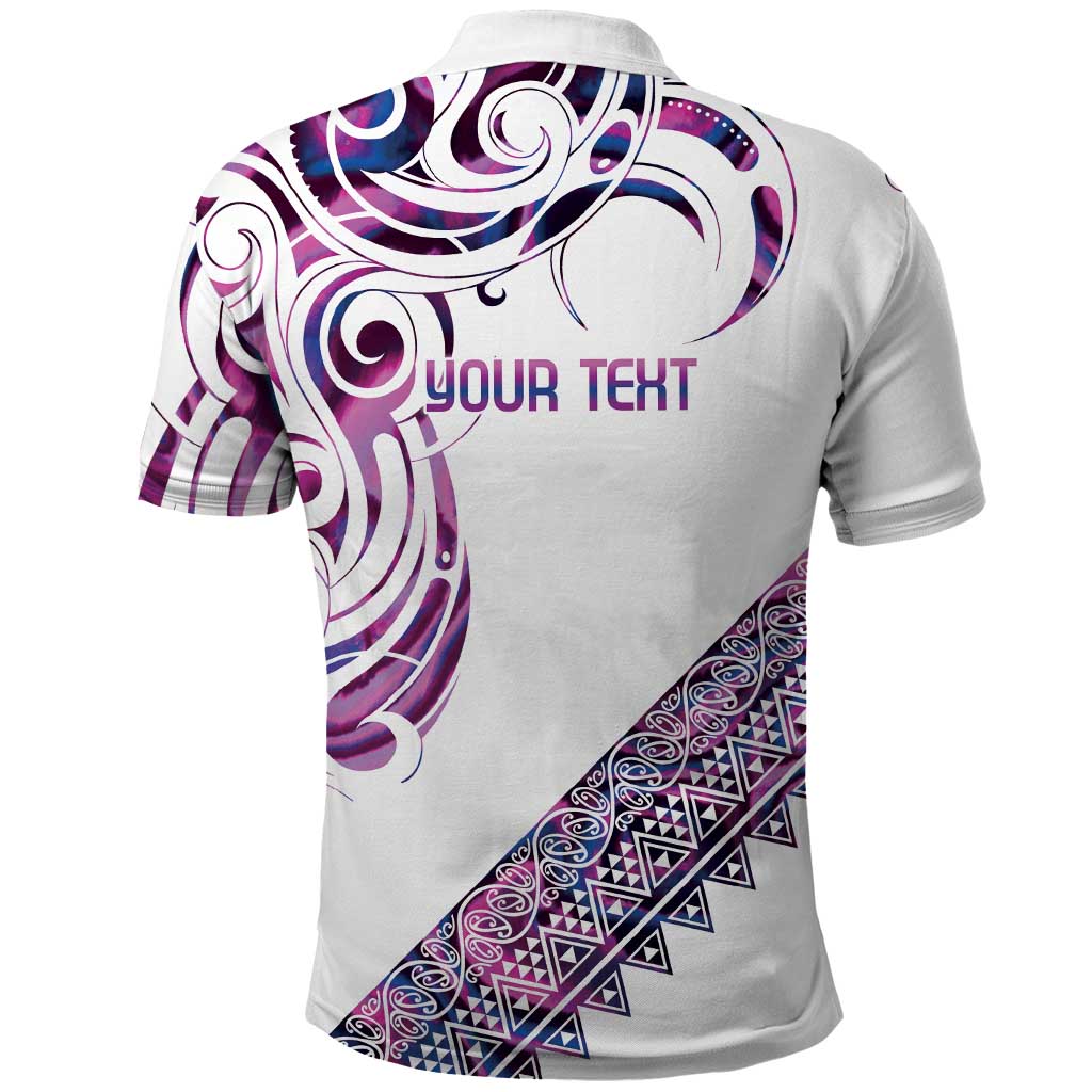 Mawhero Paua shell Kowhaiwhai Taniko Personalised Polo Shirt Turtle Tattoo Maori Tribal Style LT9 - Polynesian Pride