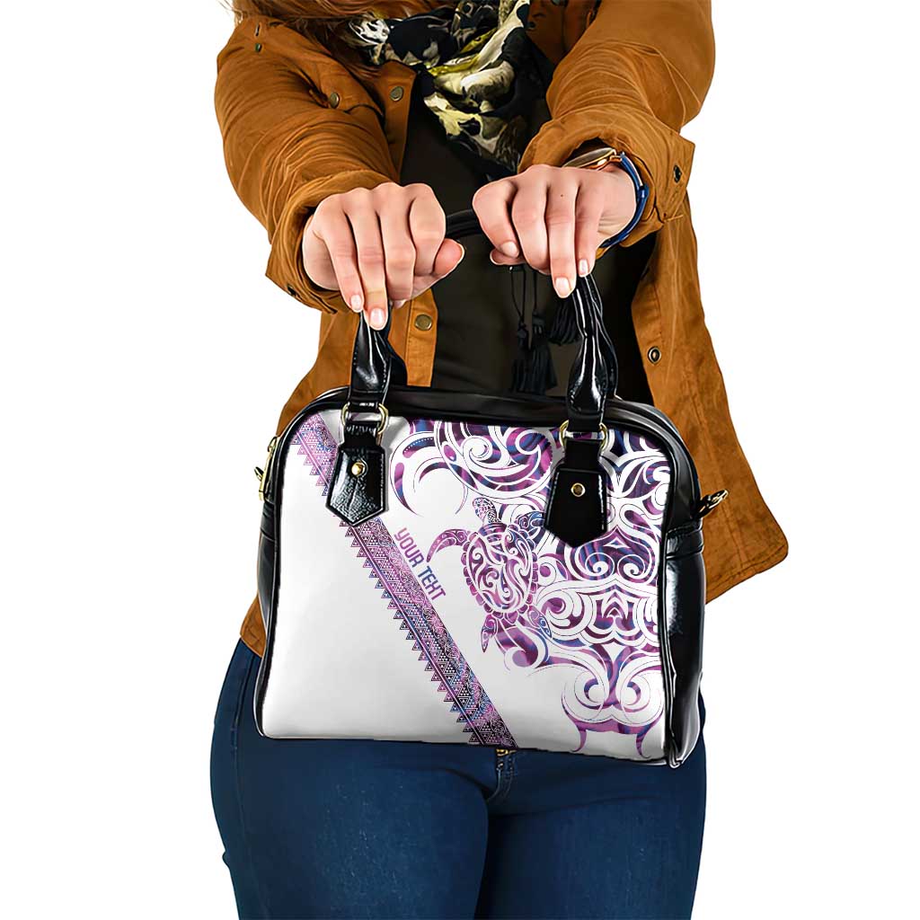 Mawhero Paua shell Kowhaiwhai Taniko Personalised Shoulder Handbag Turtle Tattoo Maori Tribal Style LT9 One Size Pink - Polynesian Pride