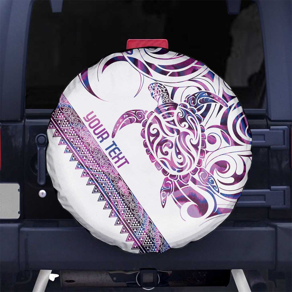Mawhero Paua shell Kowhaiwhai Taniko Personalised Spare Tire Cover Turtle Tattoo Maori Tribal Style
