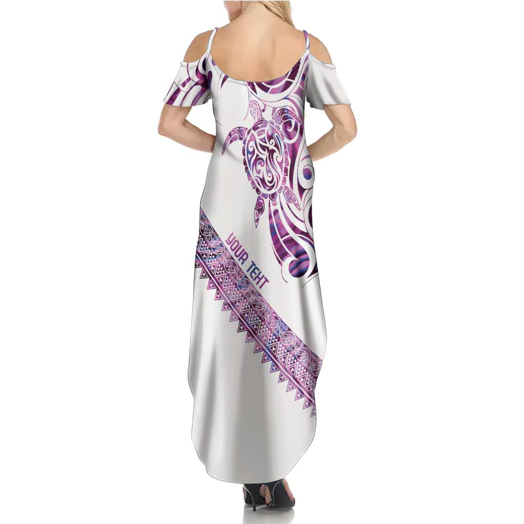 Mawhero Paua shell Kowhaiwhai Taniko Personalised Summer Maxi Dress Turtle Tattoo Maori Tribal Style LT9 - Polynesian Pride