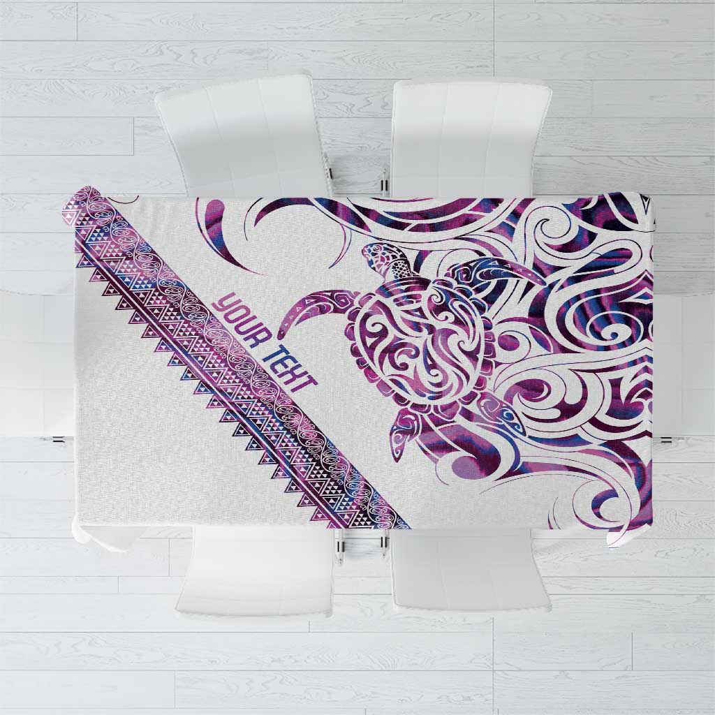 Mawhero Paua shell Kowhaiwhai Taniko Personalised Tablecloth Turtle Tattoo Maori Tribal Style LT9 Pink - Polynesian Pride