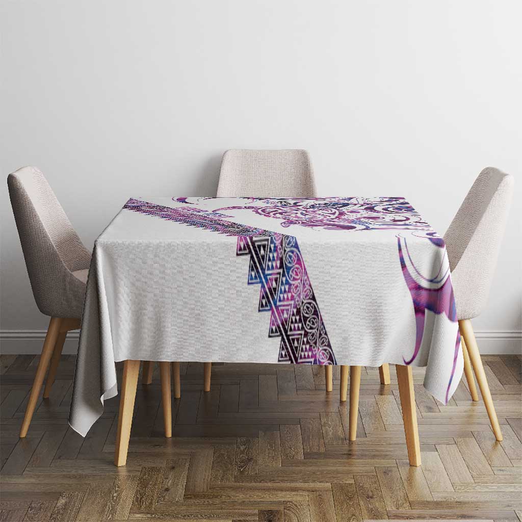 Mawhero Paua shell Kowhaiwhai Taniko Personalised Tablecloth Turtle Tattoo Maori Tribal Style