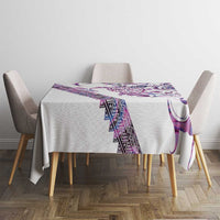 Mawhero Paua shell Kowhaiwhai Taniko Personalised Tablecloth Turtle Tattoo Maori Tribal Style