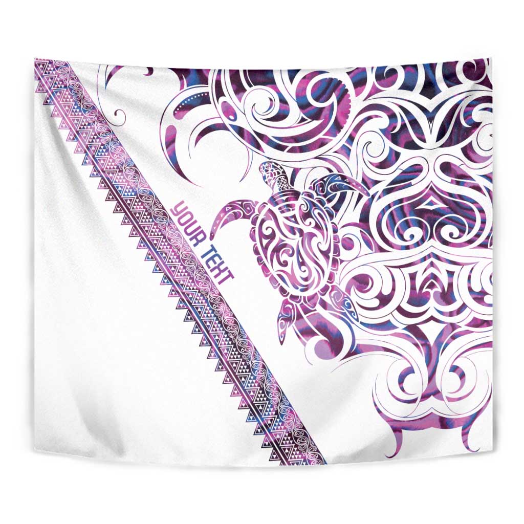 Mawhero Paua shell Kowhaiwhai Taniko Personalised Tapestry Turtle Tattoo Maori Tribal Style