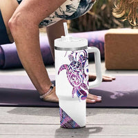 Mawhero Paua shell Kowhaiwhai Taniko Personalised Tumbler With Handle Turtle Tattoo Maori Tribal Style LT9 - Polynesian Pride