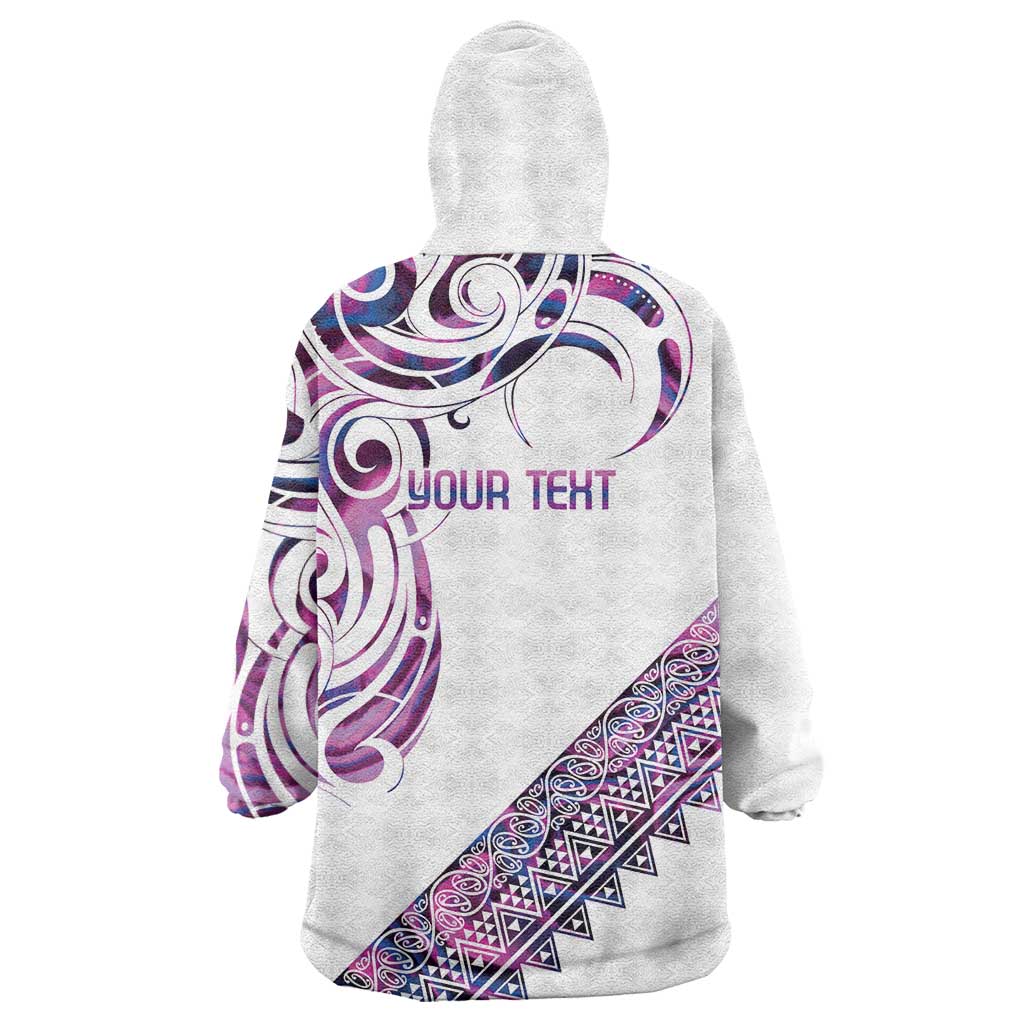 Mawhero Paua shell Kowhaiwhai Taniko Personalised Wearable Blanket Hoodie Turtle Tattoo Maori Tribal Style LT9 - Polynesian Pride