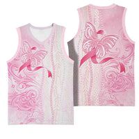 Breast Cancer Awareness Basketball Jersey Maile Pikake Lokelani Crown Flower Lei Inspired LT9 - Polynesian Pride