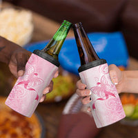 Breast Cancer Awareness 4 in 1 Can Cooler Tumbler Maile Pikake Lokelani Crown Flower Lei Inspired LT9 - Polynesian Pride