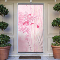 Breast Cancer Awareness Door Cover Maile Pikake Lokelani Crown Flower Lei Inspired LT9 Pink - Polynesian Pride