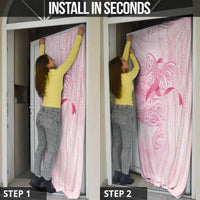 Breast Cancer Awareness Door Cover Maile Pikake Lokelani Crown Flower Lei Inspired LT9 - Polynesian Pride