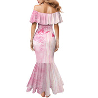 Breast Cancer Awareness Mermaid Dress Maile Pikake Lokelani Crown Flower Lei Inspired LT9 - Polynesian Pride