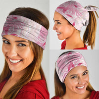 Breast Cancer Awareness Neck Gaiter Maile Pikake Lokelani Crown Flower Lei Inspired