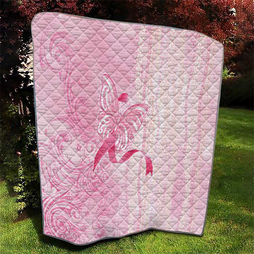 Breast Cancer Awareness Quilt Maile Pikake Lokelani Crown Flower Lei Inspired