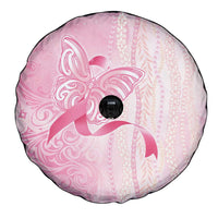 Breast Cancer Awareness Spare Tire Cover Maile Pikake Lokelani Crown Flower Lei Inspired LT9 - Polynesian Pride