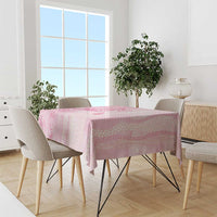 Breast Cancer Awareness Tablecloth Maile Pikake Lokelani Crown Flower Lei Inspired