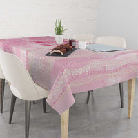 Breast Cancer Awareness Tablecloth Maile Pikake Lokelani Crown Flower Lei Inspired