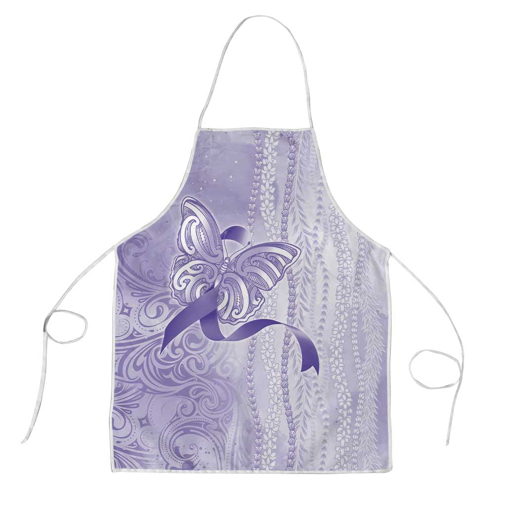 Epilepsy Awareness Apron Maile Pikake Lokelani Crown Flower Lei Inspired LT9 Purple - Polynesian Pride