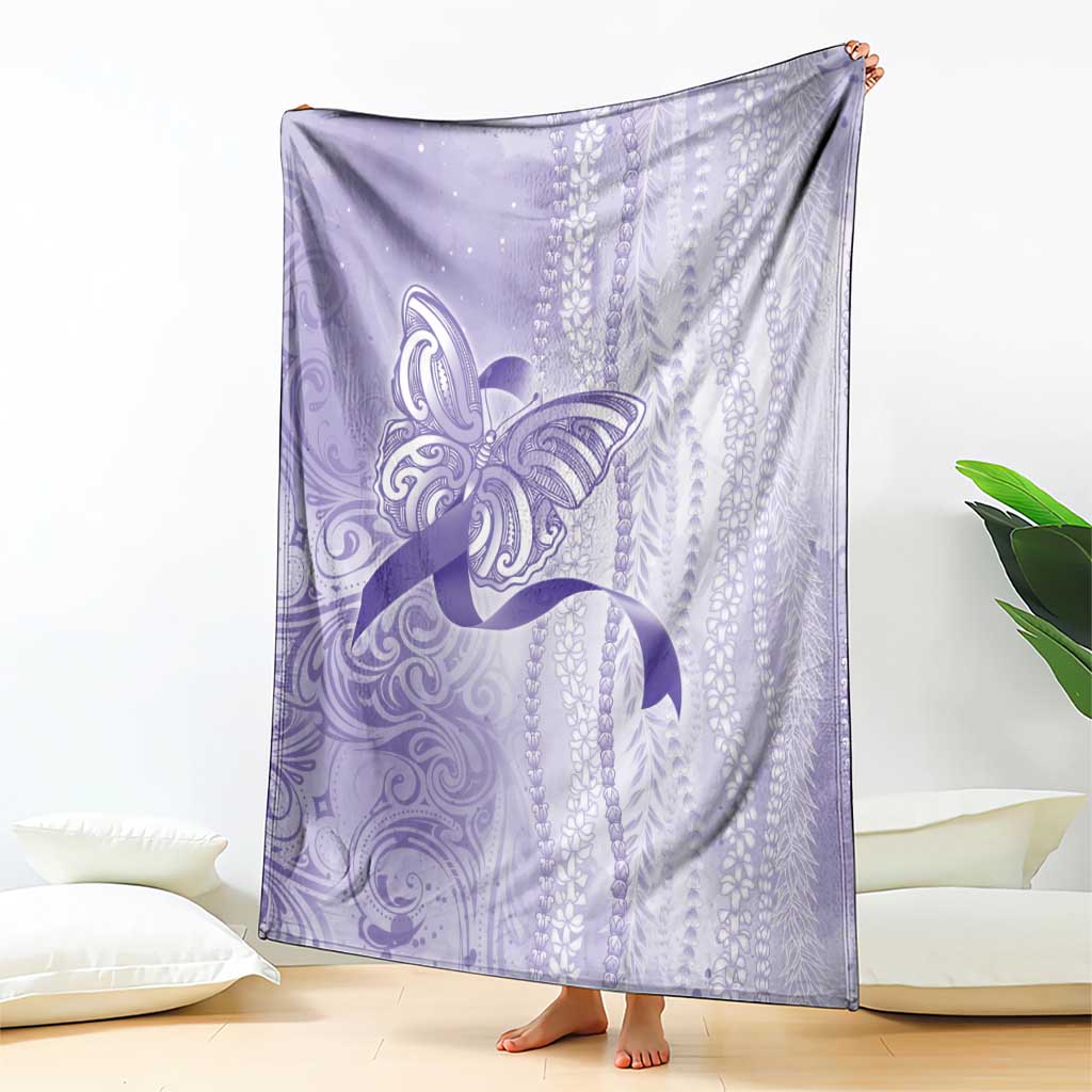 Epilepsy Awareness Blanket Maile Pikake Lokelani Crown Flower Lei Inspired