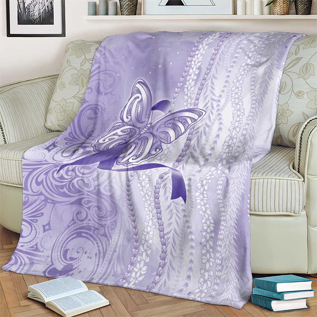 Epilepsy Awareness Blanket Maile Pikake Lokelani Crown Flower Lei Inspired