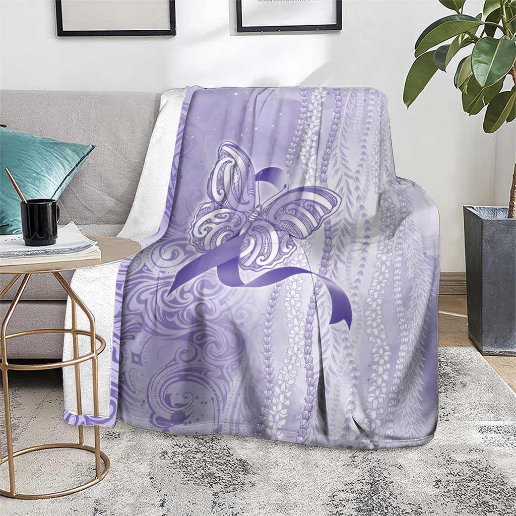 Epilepsy Awareness Blanket Maile Pikake Lokelani Crown Flower Lei Inspired