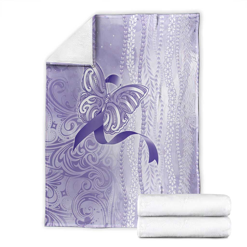 Epilepsy Awareness Blanket Maile Pikake Lokelani Crown Flower Lei Inspired