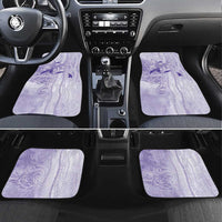 Epilepsy Awareness Car Mats Maile Pikake Lokelani Crown Flower Lei Inspired LT9 Set 4pcs Purple - Polynesian Pride