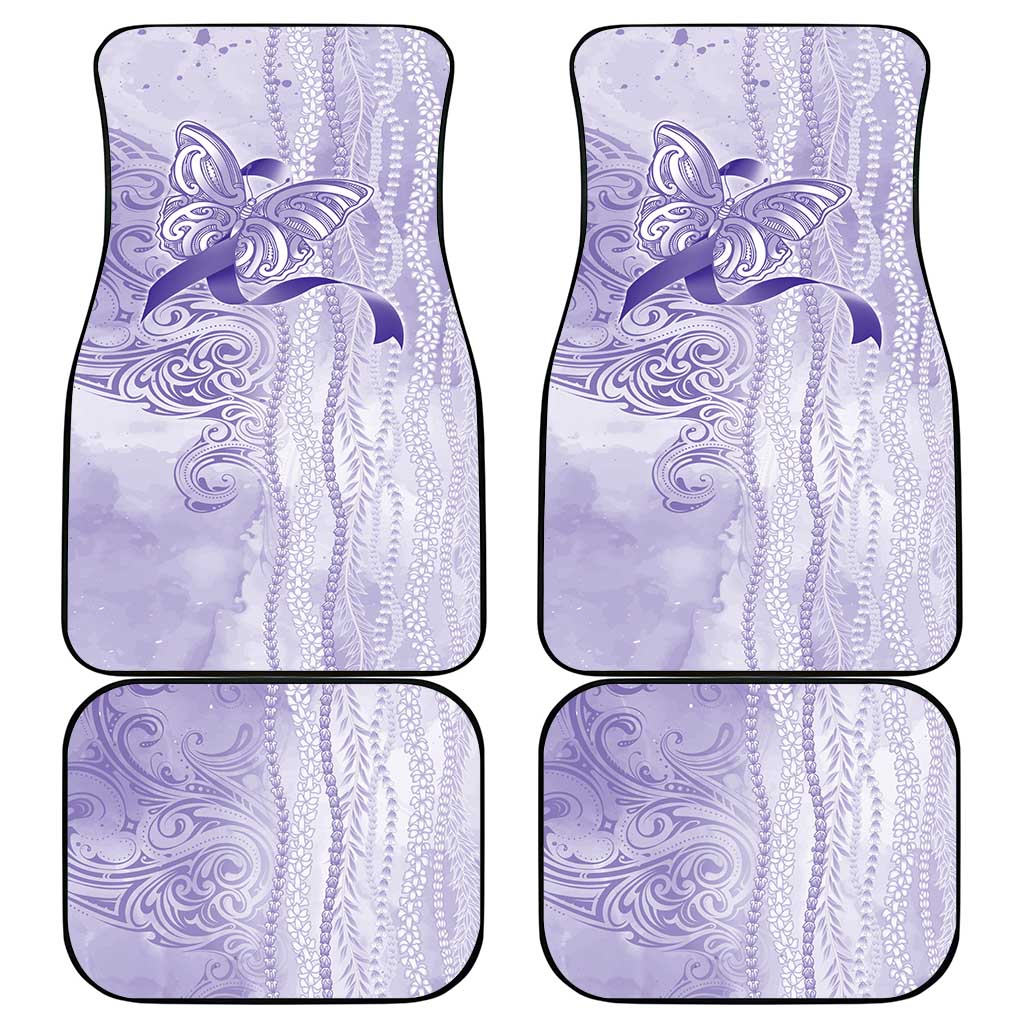 Epilepsy Awareness Car Mats Maile Pikake Lokelani Crown Flower Lei Inspired LT9 - Polynesian Pride