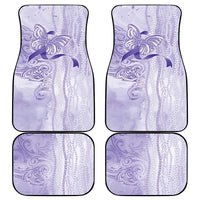 Epilepsy Awareness Car Mats Maile Pikake Lokelani Crown Flower Lei Inspired LT9 - Polynesian Pride