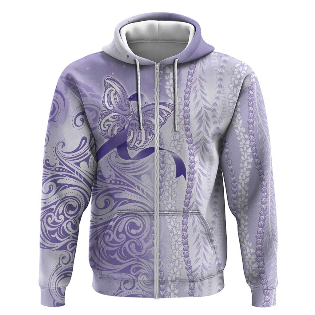 Epilepsy Awareness Hoodie Maile Pikake Lokelani Crown Flower Lei Inspired
