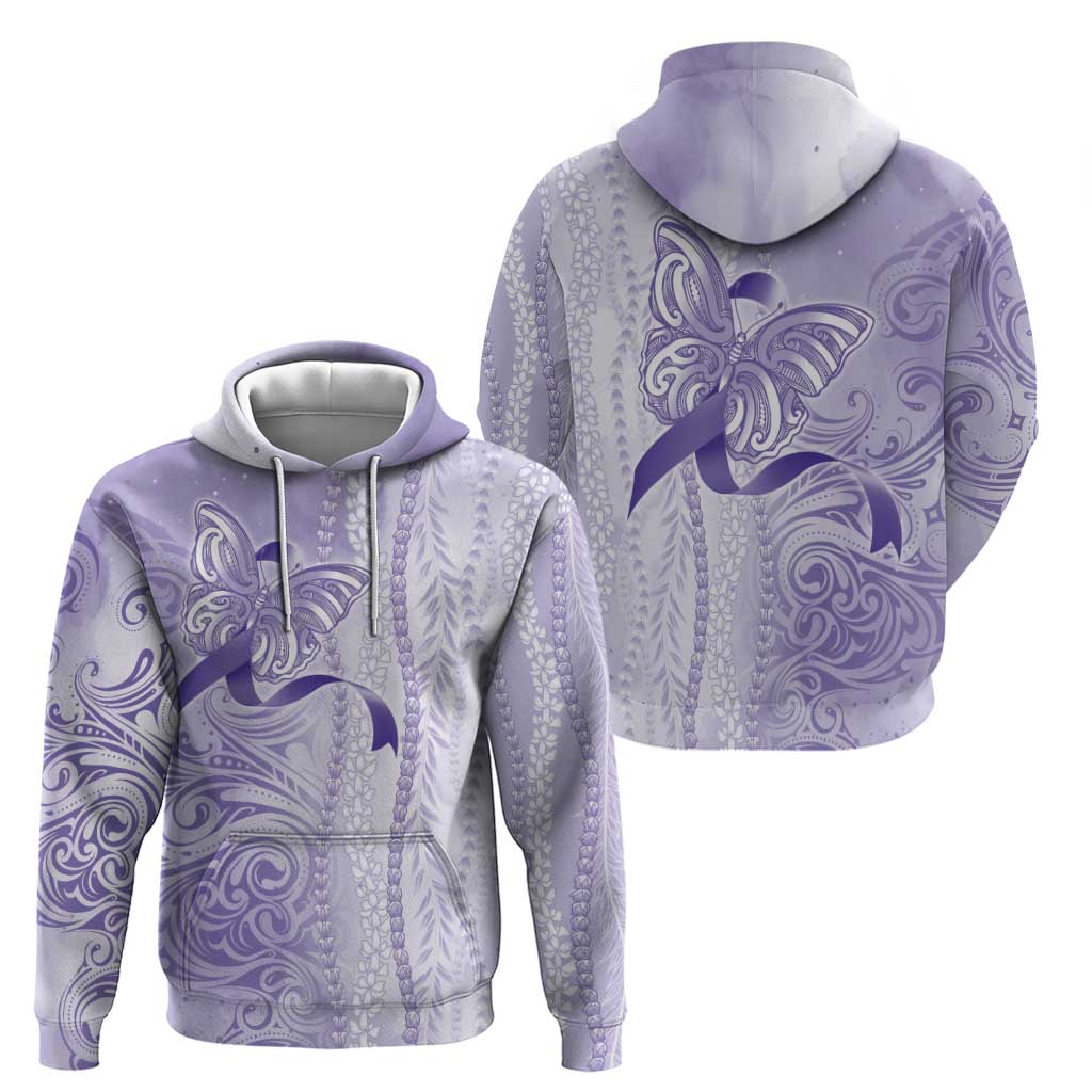 Epilepsy Awareness Hoodie Maile Pikake Lokelani Crown Flower Lei Inspired