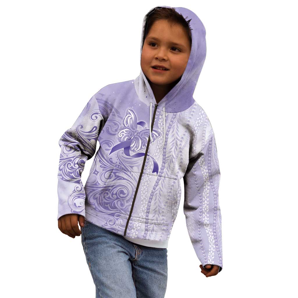 Epilepsy Awareness Kid Hoodie Maile Pikake Lokelani Crown Flower Lei Inspired