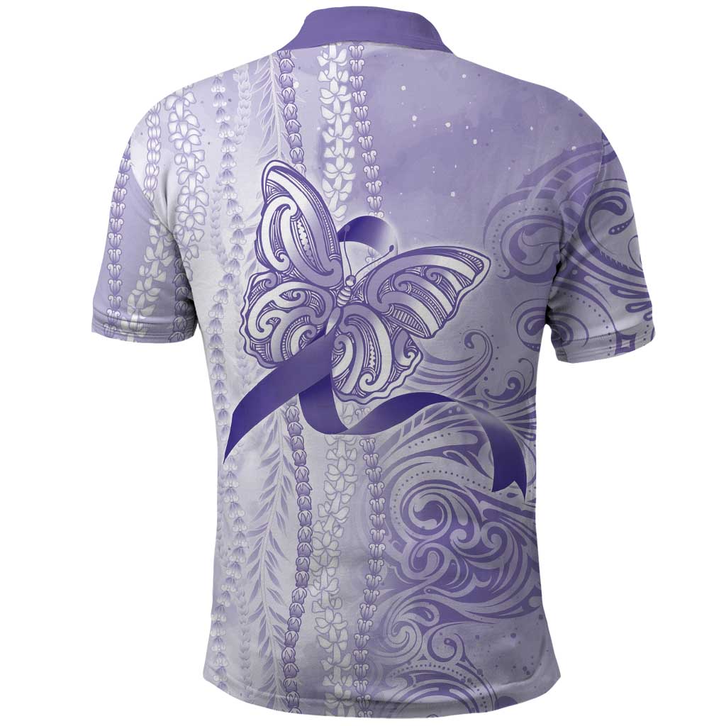 Epilepsy Awareness Polo Shirt Maile Pikake Lokelani Crown Flower Lei Inspired