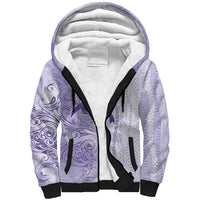 Epilepsy Awareness Sherpa Hoodie Maile Pikake Lokelani Crown Flower Lei Inspired