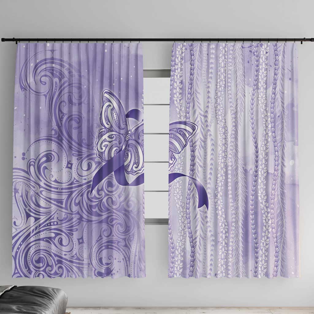 Epilepsy Awareness Window Curtain Maile Pikake Lokelani Crown Flower Lei Inspired