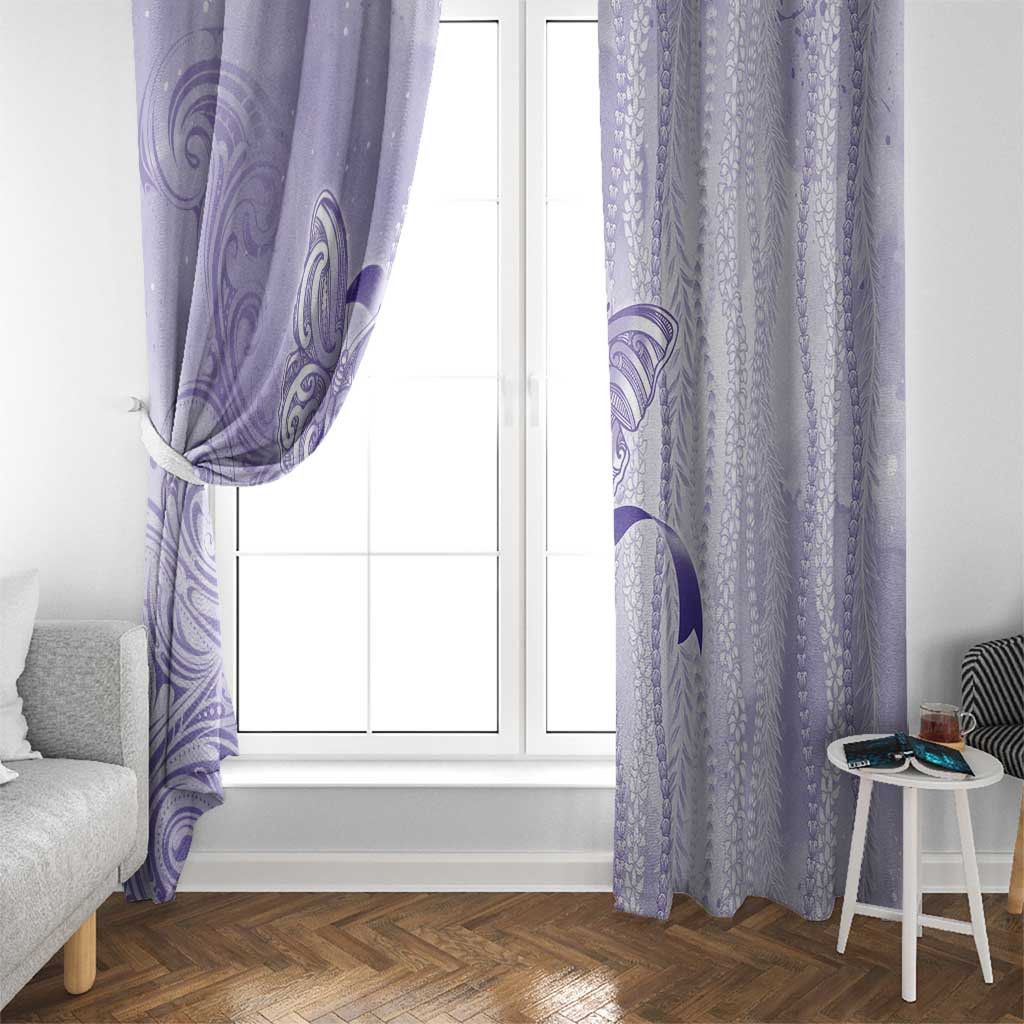 Epilepsy Awareness Window Curtain Maile Pikake Lokelani Crown Flower Lei Inspired