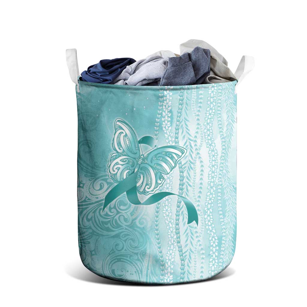 PTSD Awareness Laundry Basket Maile Pikake Lokelani Crown Flower Lei Inspired