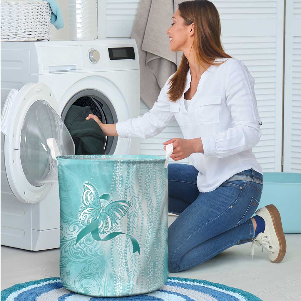 PTSD Awareness Laundry Basket Maile Pikake Lokelani Crown Flower Lei Inspired