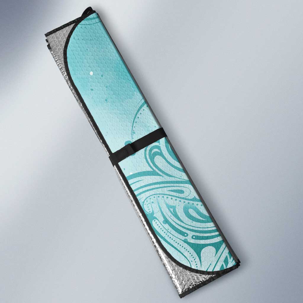 PTSD Awareness Auto Sun Shade Maile Pikake Lokelani Crown Flower Lei Inspired LT9 - Polynesian Pride