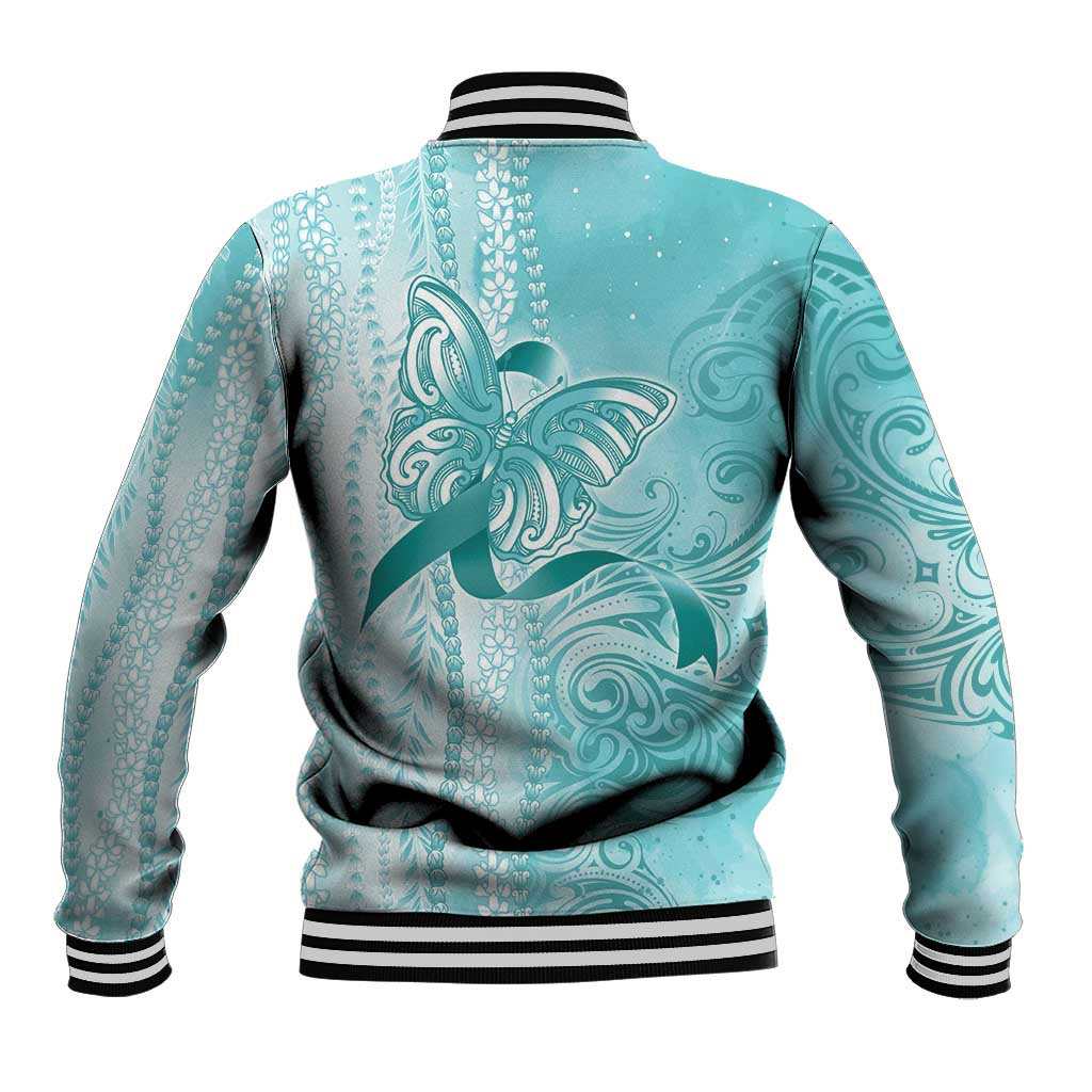 PTSD Awareness Baseball Jacket Maile Pikake Lokelani Crown Flower Lei Inspired