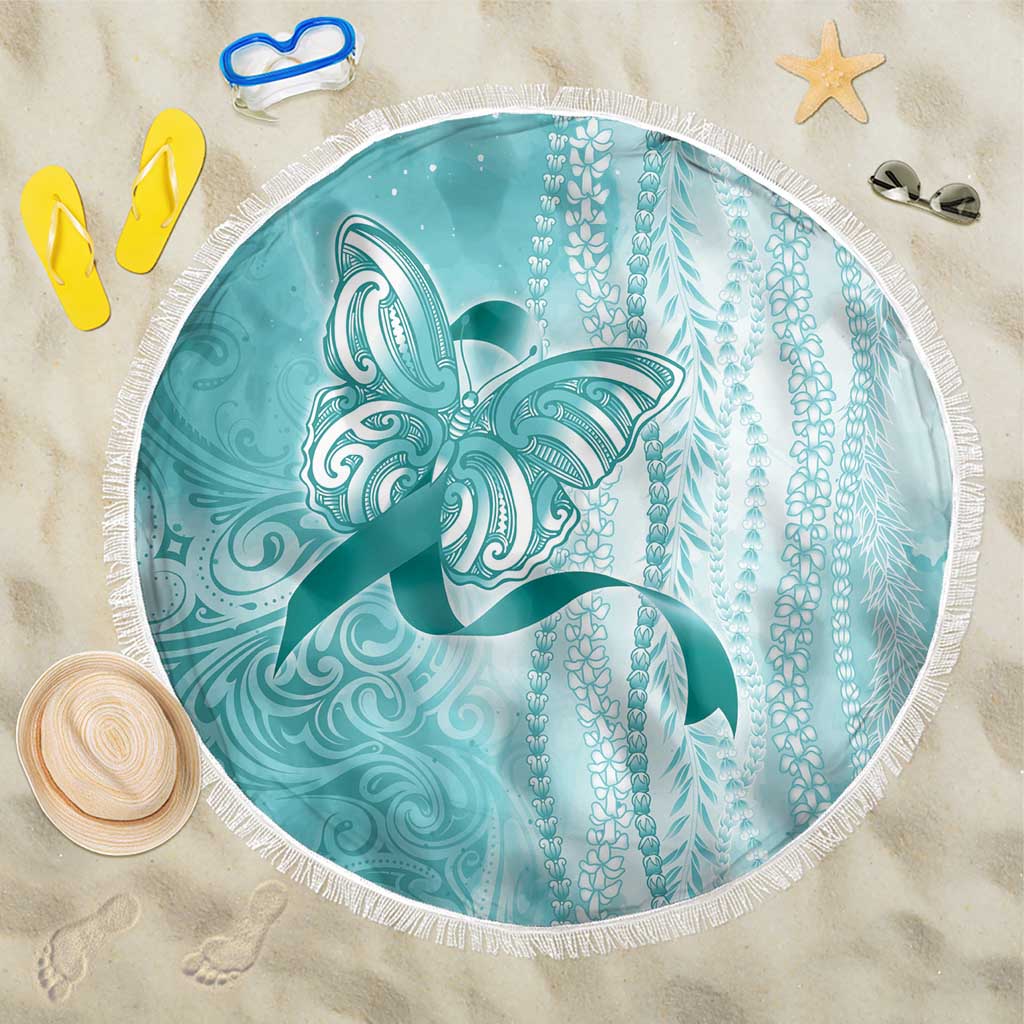 PTSD Awareness Beach Blanket Maile Pikake Lokelani Crown Flower Lei Inspired