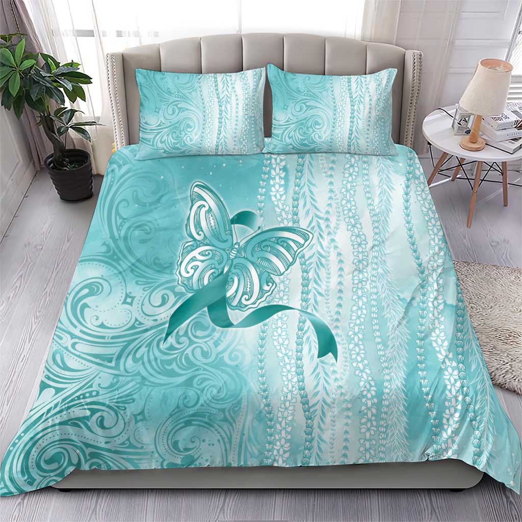 PTSD Awareness Bedding Set Maile Pikake Lokelani Crown Flower Lei Inspired