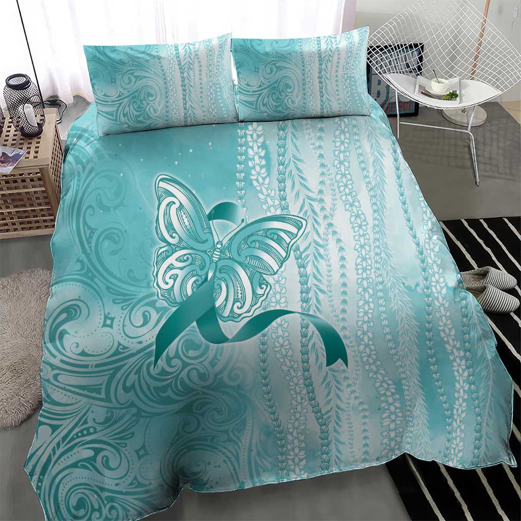 PTSD Awareness Bedding Set Maile Pikake Lokelani Crown Flower Lei Inspired