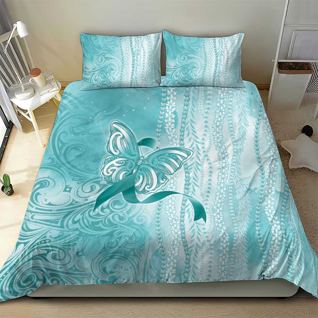 PTSD Awareness Bedding Set Maile Pikake Lokelani Crown Flower Lei Inspired