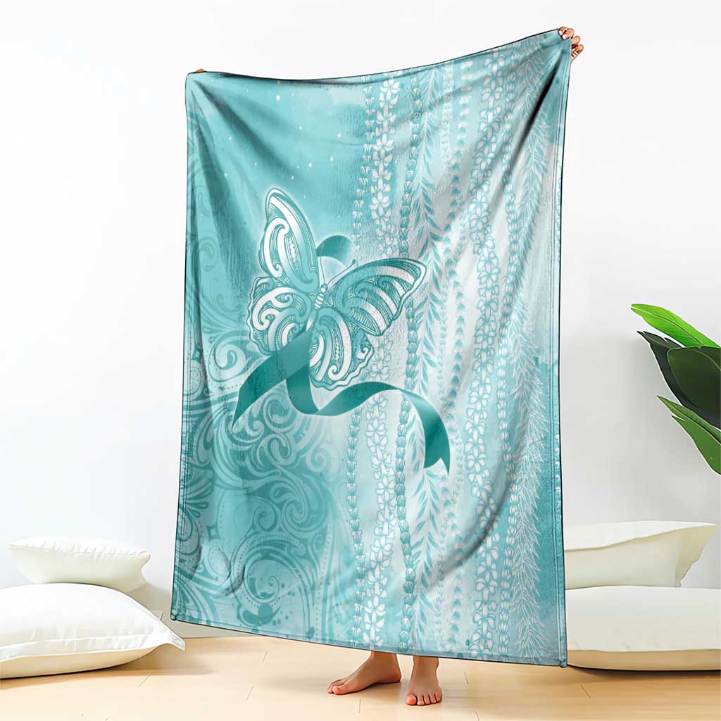 PTSD Awareness Blanket Maile Pikake Lokelani Crown Flower Lei Inspired