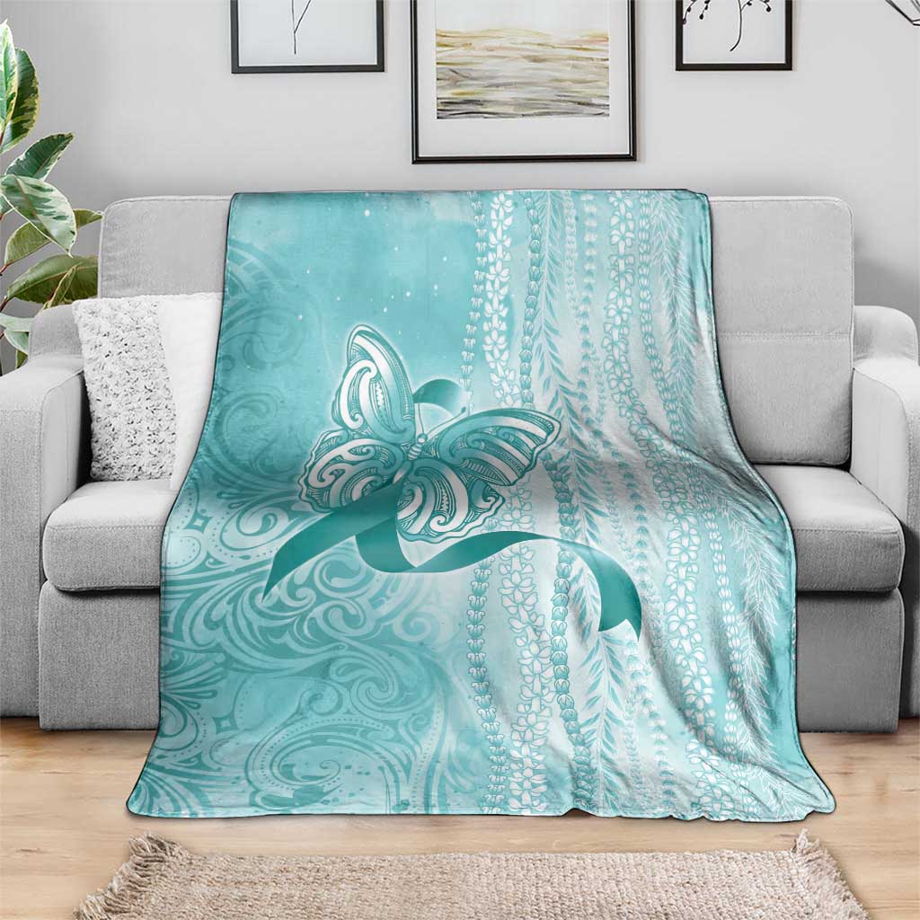 PTSD Awareness Blanket Maile Pikake Lokelani Crown Flower Lei Inspired