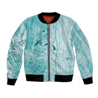 PTSD Awareness Bomber Jacket Maile Pikake Lokelani Crown Flower Lei Inspired