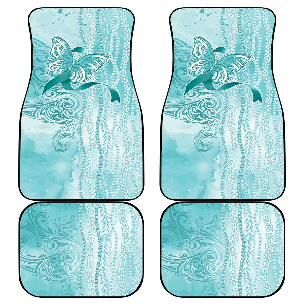 PTSD Awareness Car Mats Maile Pikake Lokelani Crown Flower Lei Inspired