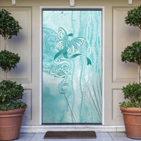 PTSD Awareness Door Cover Maile Pikake Lokelani Crown Flower Lei Inspired