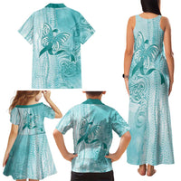 PTSD Awareness Family Matching Tank Maxi Dress and Hawaiian Shirt Maile Pikake Lokelani Crown Flower Lei Inspired LT9 - Polynesian Pride