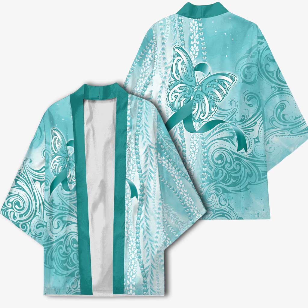 PTSD Awareness Kimono Maile Pikake Lokelani Crown Flower Lei Inspired